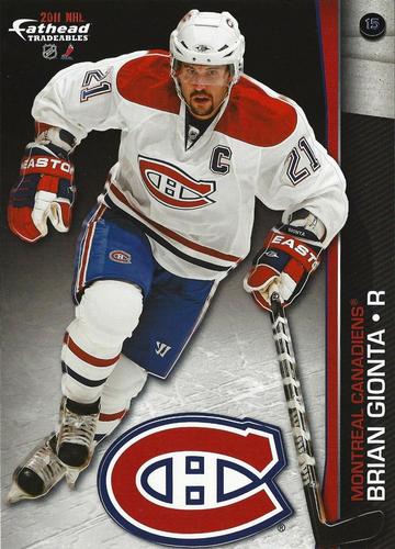 2011 Fathead NHL Tradeables #15 Brian Gionta Front
