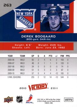 2010-11 Upper Deck - 2010-11 Upper Deck Victory Update Gold #263 Derek Boogaard Back