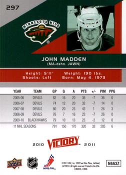 2010-11 Upper Deck - 2010-11 Upper Deck Victory Update Gold #297 John Madden Back