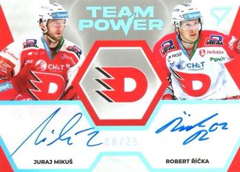 2021-22 SportZoo Tipsport ELH - Team Power Autographs #TS-PCE Juraj Mikus / Robert Ricka Front