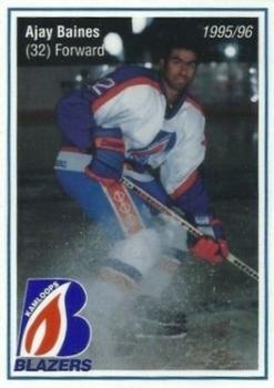 1995-96 Kamloops Blazers (WHL) #NNO Ajay Baines Front