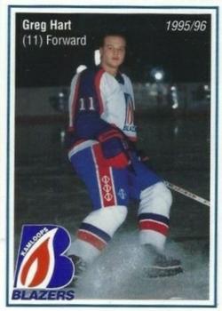 1995-96 Kamloops Blazers (WHL) #NNO Greg Hart Front