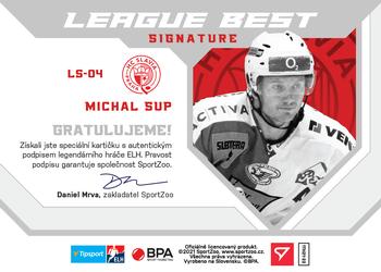 2021-22 SportZoo Tipsport ELH - League Best Autographs #LS-04 Michal Sup Back