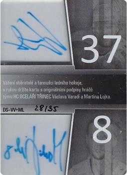 2013 OFS Exclusive - Double Signature #DS-VV+ML Vaclav Varada / Martin Lojek Back