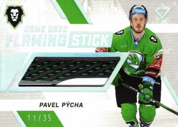 2021-22 SportZoo Tipsport ELH - Flaming Stick #FS-PP Pavel Pycha Front