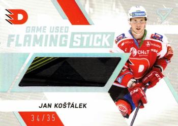 2021-22 SportZoo Tipsport ELH - Flaming Stick #FS-KS Jan Kostalek Front