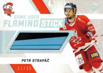 2021-22 SportZoo Tipsport ELH - Flaming Stick #FS-PS Petr Strapac Front