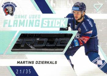 2021-22 SportZoo Tipsport ELH - Flaming Stick #FS-DZ Martins Dzierkals Front