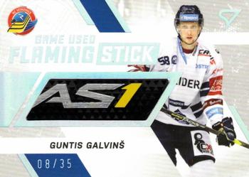 2021-22 SportZoo Tipsport ELH - Flaming Stick #FS-GG Guntis Galvins Front