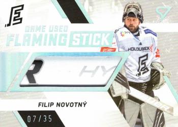 2021-22 SportZoo Tipsport ELH - Flaming Stick #FS-FN Filip Novotny Front