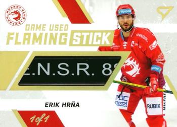 2021-22 SportZoo Tipsport ELH - Flaming Stick Nameplate #FS-EH Erik Hrna Front