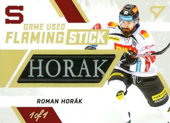 2021-22 SportZoo Tipsport ELH - Flaming Stick Nameplate #FS-RH Roman Horak Front