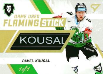 2021-22 SportZoo Tipsport ELH - Flaming Stick Nameplate #FS-PK Pavel Kousal Front