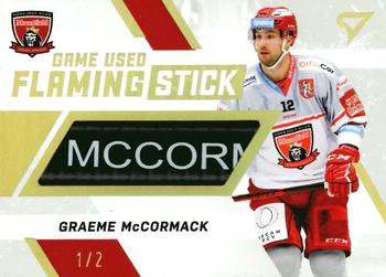 2021-22 SportZoo Tipsport ELH - Flaming Stick Nameplate #FS-GM Graeme McCormack Front