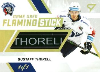 2021-22 SportZoo Tipsport ELH - Flaming Stick Nameplate #FS-GT Gustaf Thorell Front
