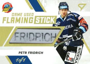 2021-22 SportZoo Tipsport ELH - Flaming Stick Nameplate #FS-PF Petr Fridrich Front
