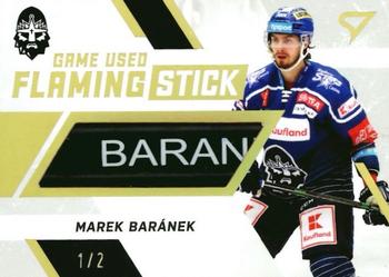 2021-22 SportZoo Tipsport ELH - Flaming Stick Nameplate #FS-MB Marek Baranek Front