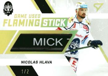 2021-22 SportZoo Tipsport ELH - Flaming Stick Nameplate #FS-NH Nicolas Hlava Front