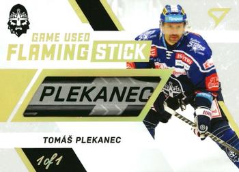 2021-22 SportZoo Tipsport ELH - Flaming Stick Nameplate #FS-TP Tomas Plekanec Front