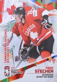 2021 BY Cards IIHF World Championship #CAN2021-10 Troy Stecher Front