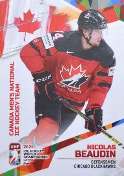 2021 BY Cards IIHF World Championship #CAN2021-11 Nicolas Beaudin Front