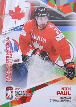 2021 BY Cards IIHF World Championship #CAN2021-17 Nick Paul Front