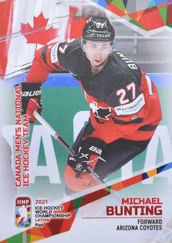 2021 BY Cards IIHF World Championship #CAN2021-19 Michael Bunting Front