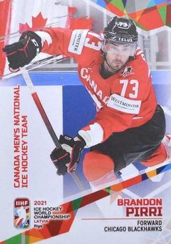 2021 BY Cards IIHF World Championship #CAN2021-22 Brandon Pirri Front
