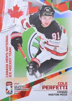 2021 BY Cards IIHF World Championship #CAN2021-24 Cole Perfetti Front
