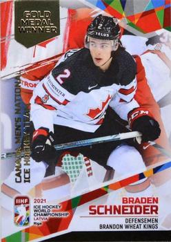2021 BY Cards IIHF World Championship #CAN2021-31 Braden Schneider Front