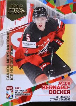 2021 BY Cards IIHF World Championship #CAN2021-32 Jacob Bernard-Docker Front