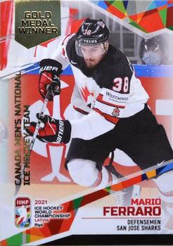 2021 BY Cards IIHF World Championship #CAN2021-36 Mario Ferraro Front
