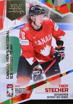 2021 BY Cards IIHF World Championship #CAN2021-37 Troy Stecher Front