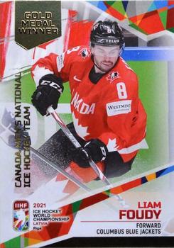 2021 BY Cards IIHF World Championship #CAN2021-39 Liam Foudy Front