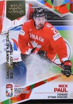 2021 BY Cards IIHF World Championship #CAN2021-44 Nick Paul Front