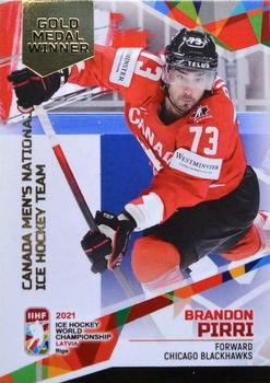 2021 BY Cards IIHF World Championship #CAN2021-49 Brandon Pirri Front