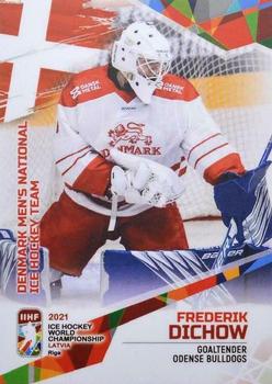 2021 BY Cards IIHF World Championship #DEN2021-01 Frederik Dichow Front