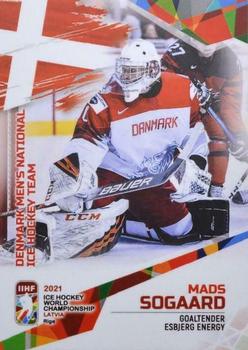 2021 BY Cards IIHF World Championship #DEN2021-02 Mads Sogaard Front