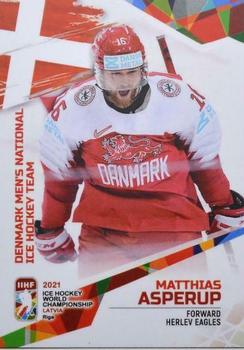 2021 BY Cards IIHF World Championship #DEN2021-16 Matthias Asperup Front