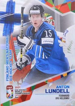 2021 BY Cards IIHF World Championship #FIN/2021-15 Anton Lundell Front