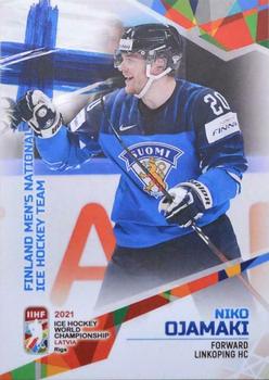 2021 BY Cards IIHF World Championship #FIN/2021-16 Niko Ojamaki Front