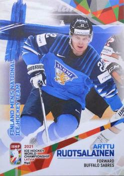 2021 BY Cards IIHF World Championship #FIN/2021-18 Arttu Ruotsalainen Front