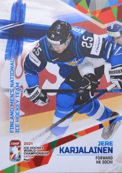 2021 BY Cards IIHF World Championship #FIN/2021-20 Jere Karjalainen Front
