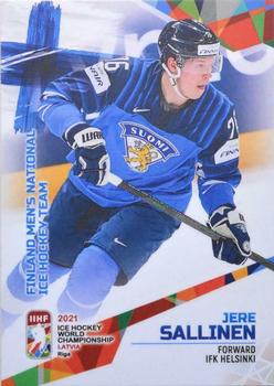 2021 BY Cards IIHF World Championship #FIN/2021-25 Jere Sallinen Front