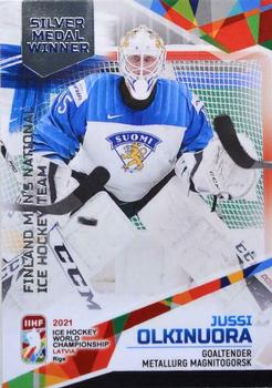 2021 BY Cards IIHF World Championship #FIN/2021-32 Jussi Olkinuora Front