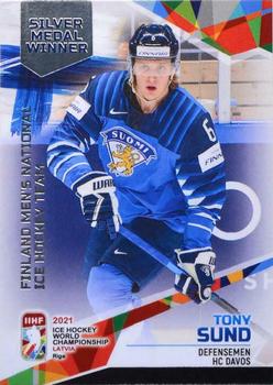 2021 BY Cards IIHF World Championship #FIN/2021-35 Tony Sund Front