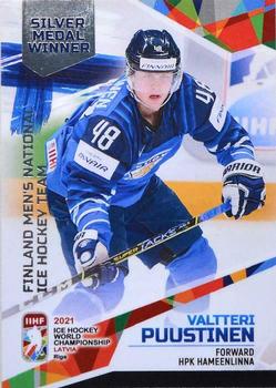 2021 BY Cards IIHF World Championship #FIN/2021-53 Valtteri Puustinen Front