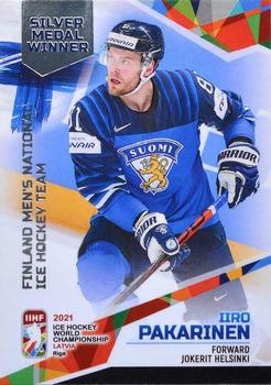 2021 BY Cards IIHF World Championship #FIN/2021-56 Iiro Pakarinen Front