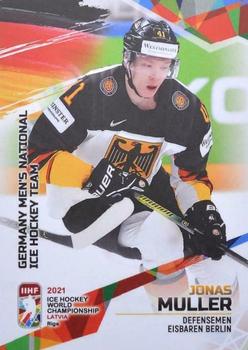 2021 BY Cards IIHF World Championship #GER2021-09 Jonas Muller Front