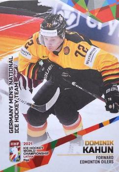2021 BY Cards IIHF World Championship #GER2021-22 Dominik Kahun Front